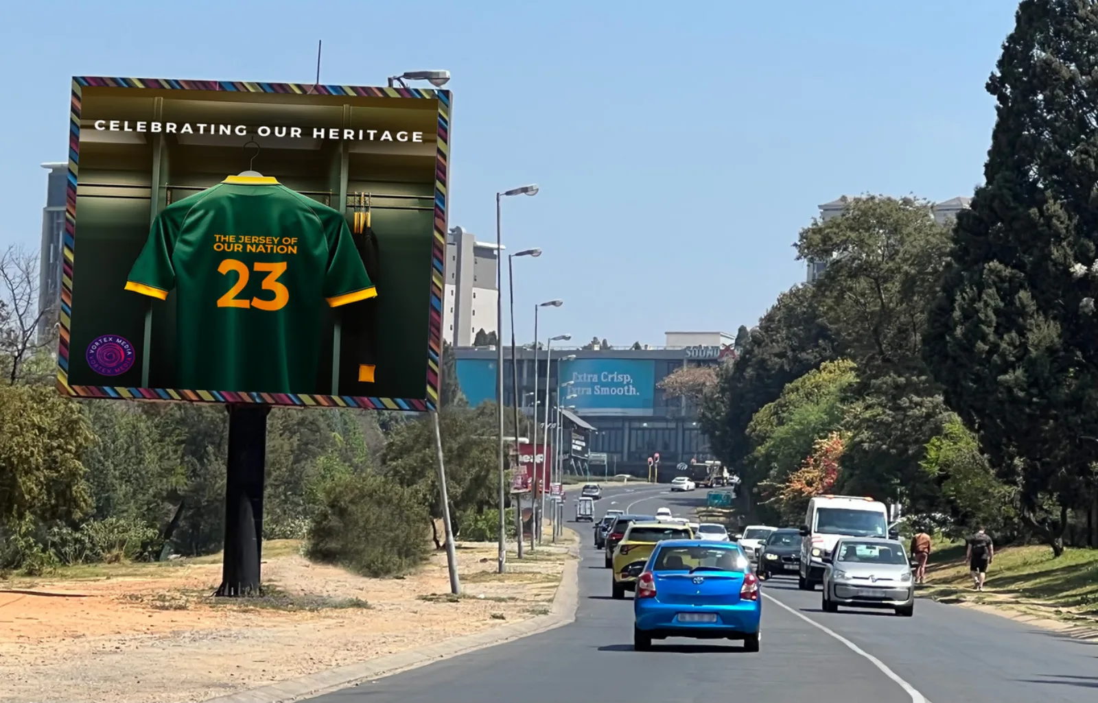 VOR-003, a Vortex Media digital LED billboard on Sandton Drive