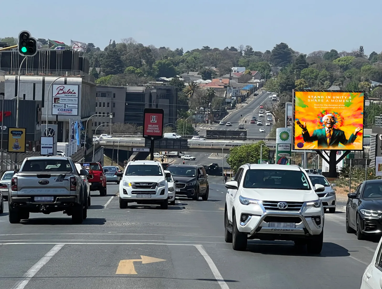 Winnie Mandela Dr, Bryanston toward Randburg (VOR-002) — digital LED screen in Bryanston, 5m × 5m
