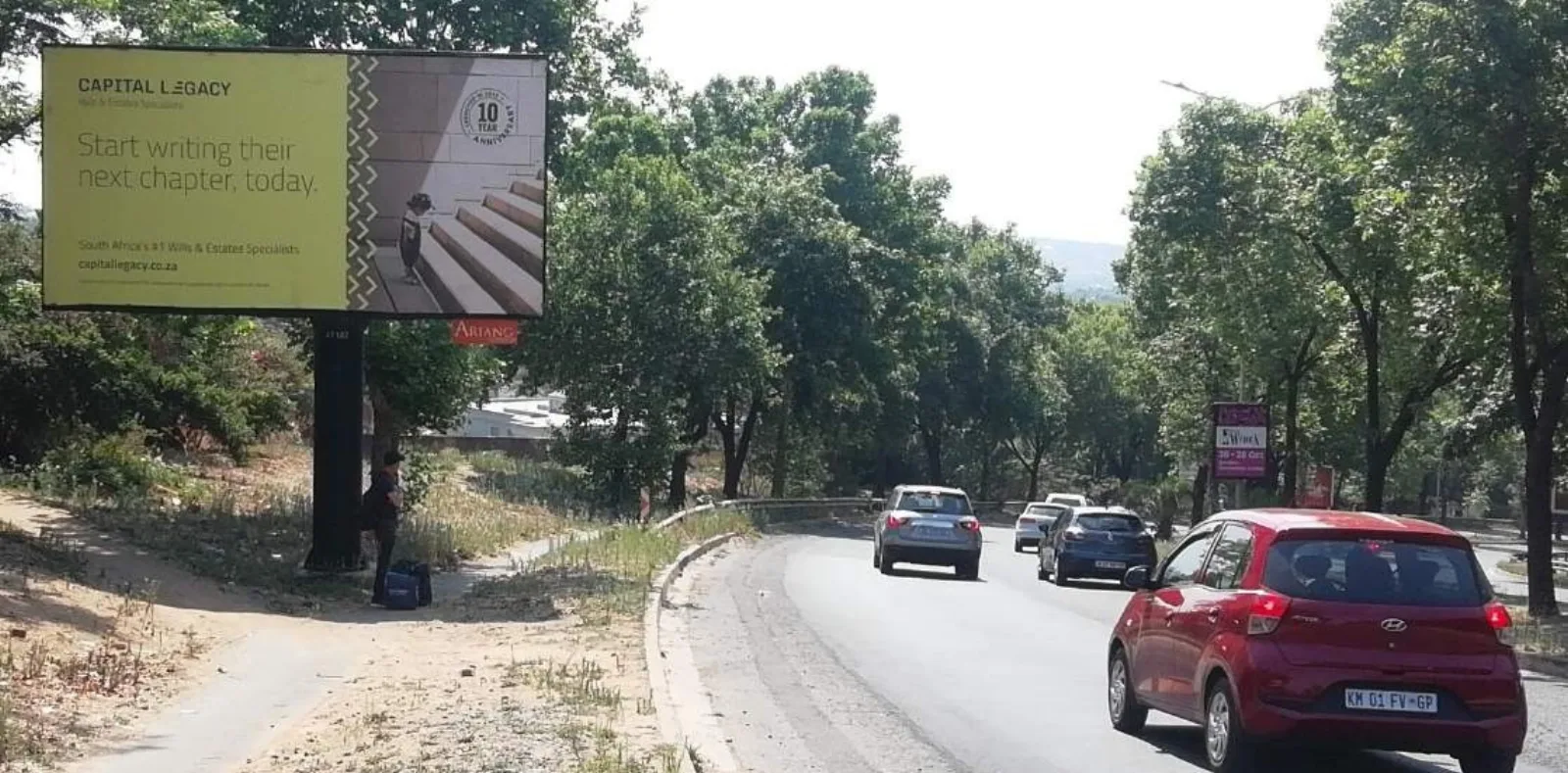 Katherine Street, Sandton toward Sandton Drive (SBGP1185) — static billboard in Sandton CBD, 3m × 6m